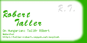 robert taller business card