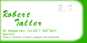 robert taller business card